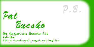 pal bucsko business card